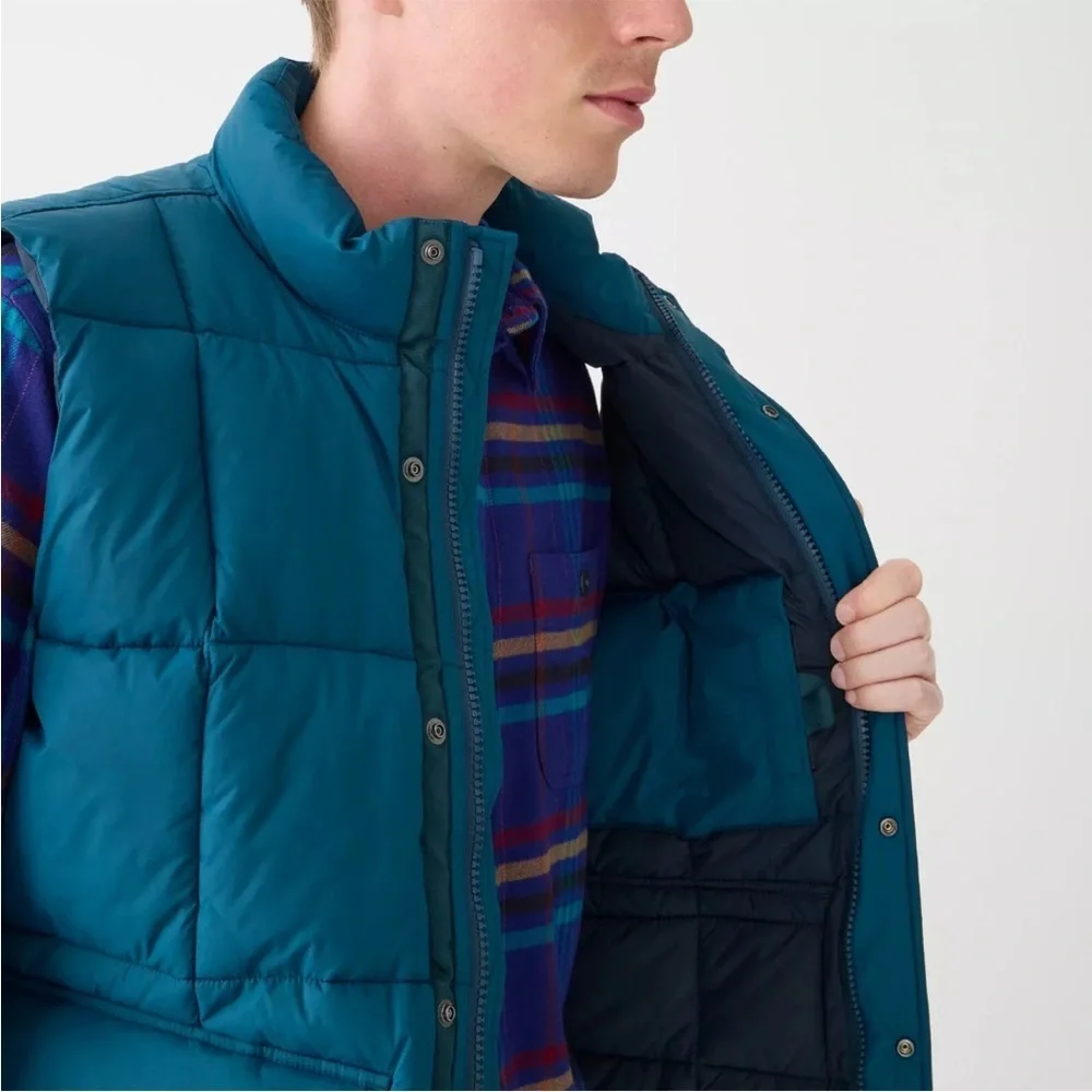 NEW J.Crew Nordic quilted puffer vest with PrimaLoft Size XS Blue